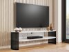 TV-bord Evanola 109 (Sort + Hvid marmor)