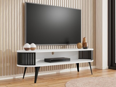 TV-bord Vitum (Sort + Hvid)