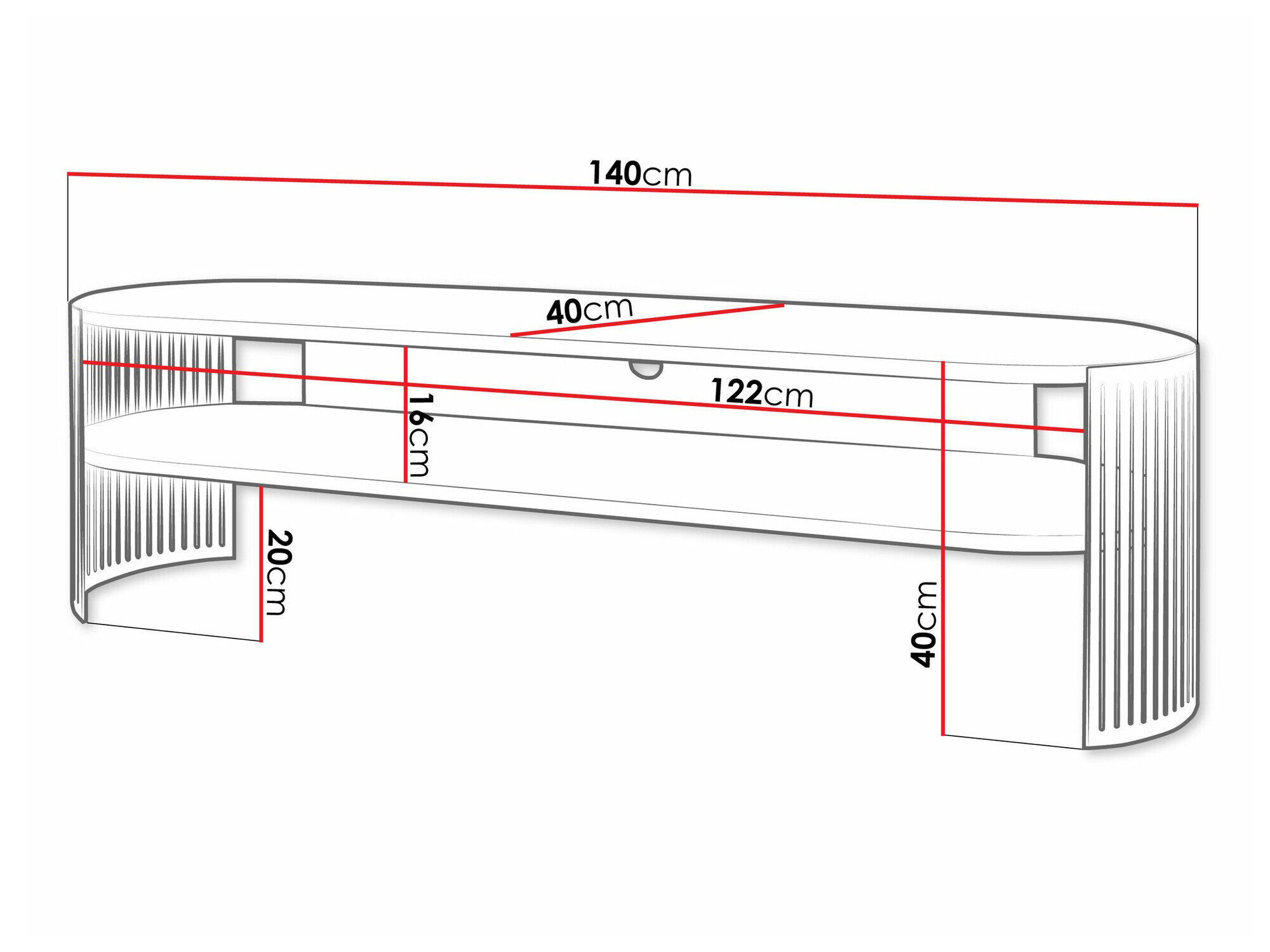TV-bord Evanola 110 (Gylden + Sort marmor)