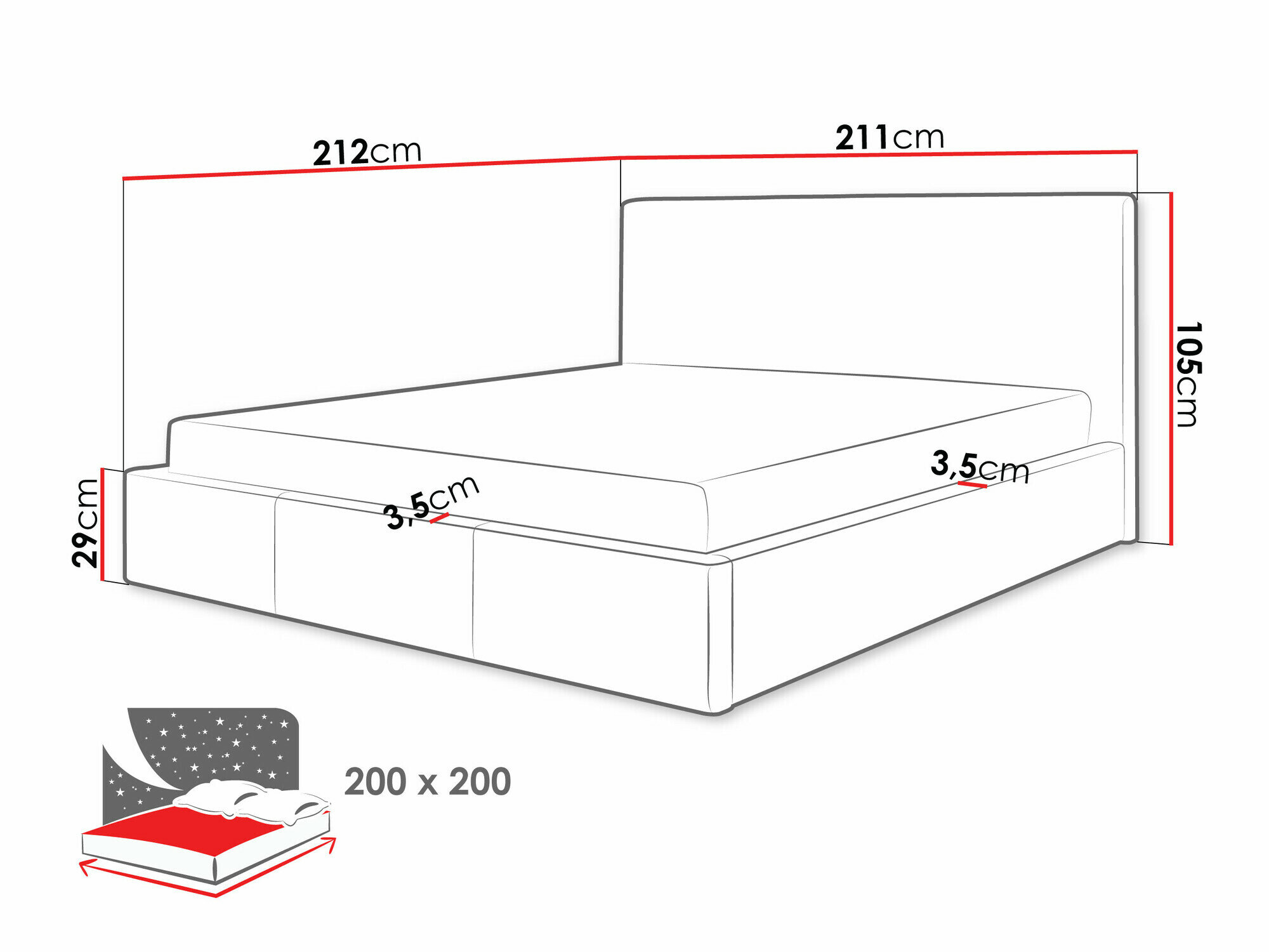 Bed ComfiDream Velora II (Inari 96)