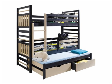 Stapelbed Henderson 123 (Wengé + Lichtbruin)