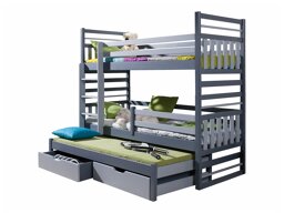 Stapelbed Henderson 124 (Grafiet + Grijs)