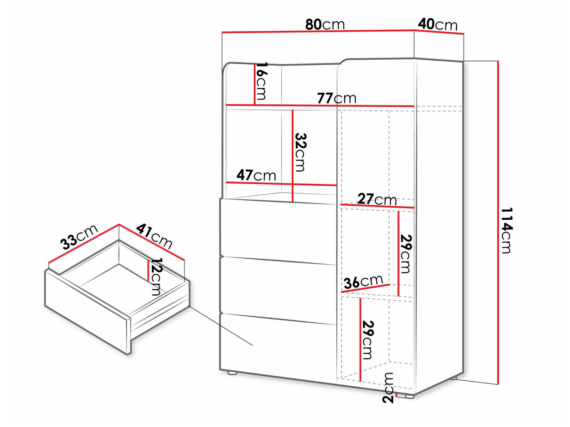 Boekenkast Domcali 106 (Grijs + Eiken)
