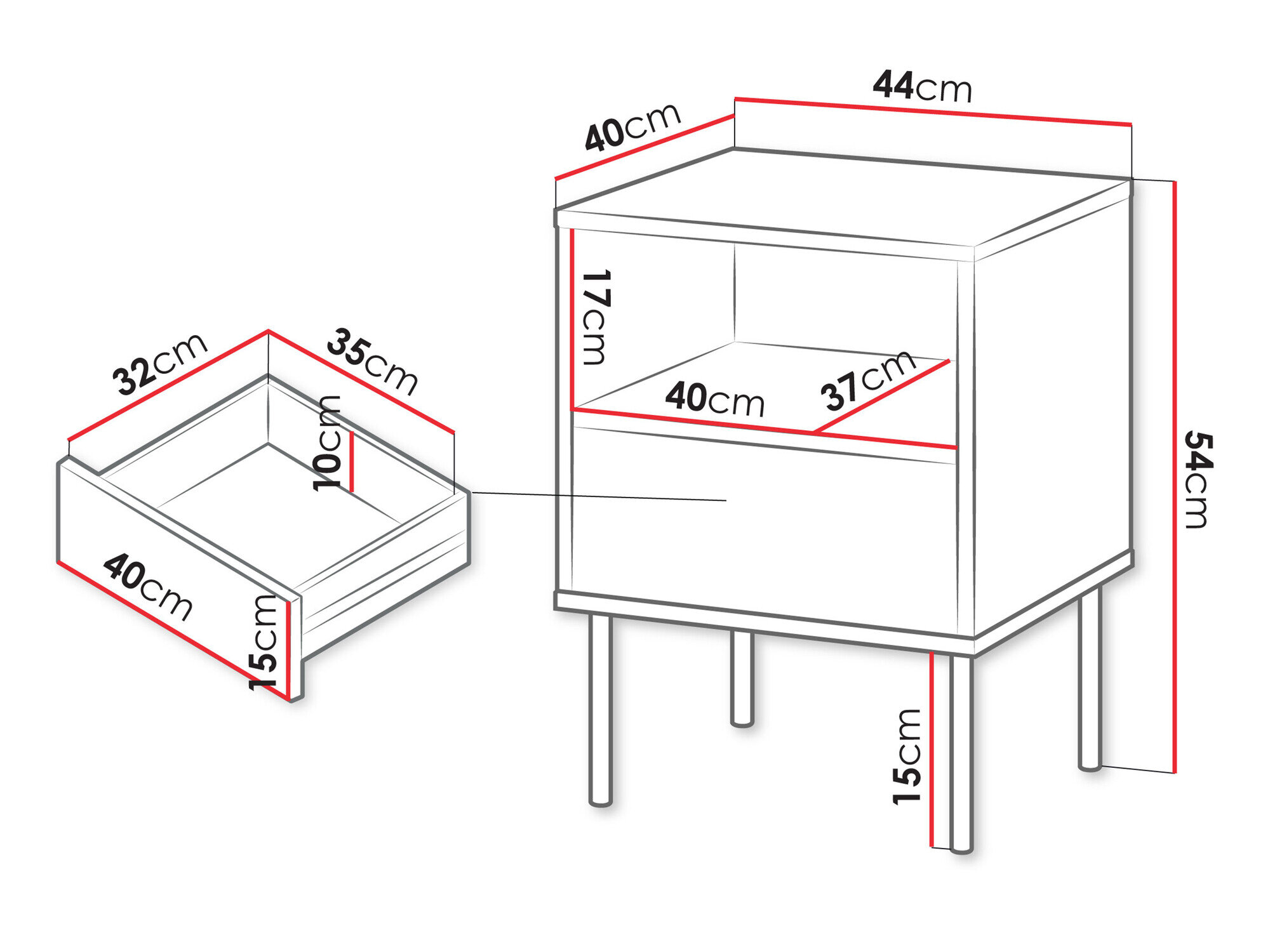 Natbordssæt Tolete 106 (Grøn)