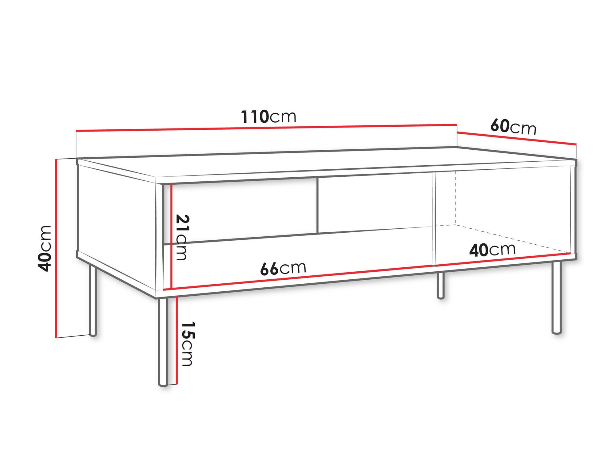 Salontafel Tolete 103 (Beige)