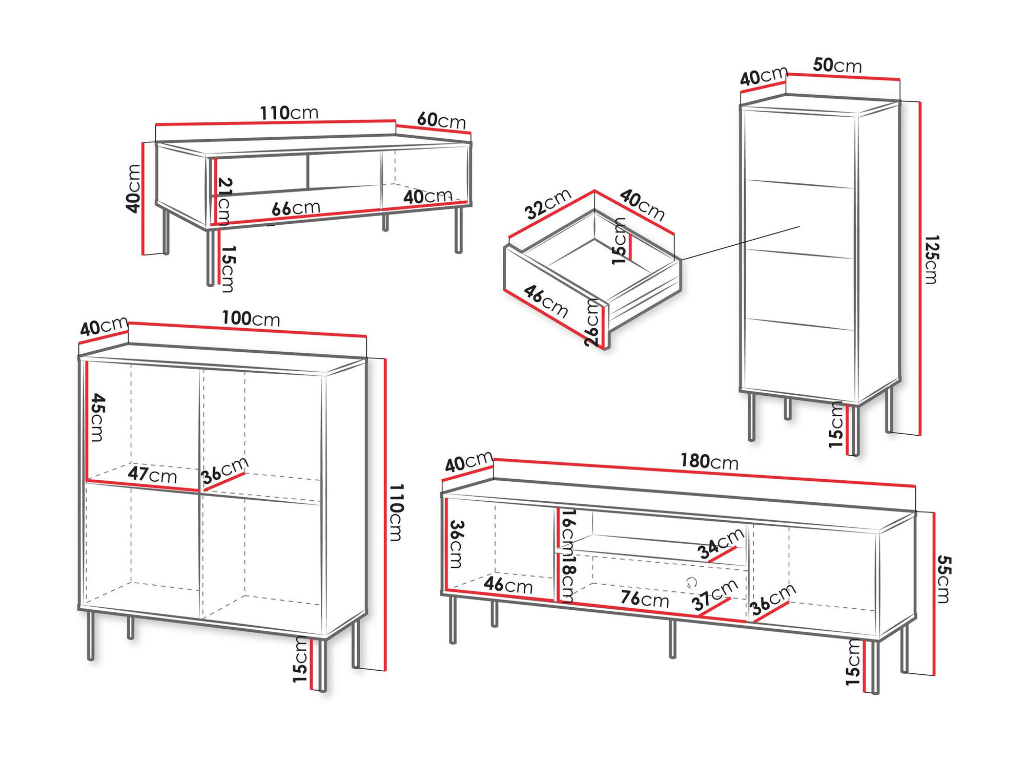 Stuemøbelsæt Tolete 108 (Beige)