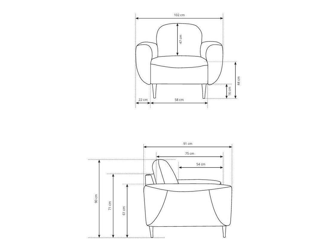 Fauteuil Kingston 144 (Perfect Harmony 01)