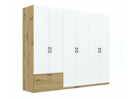 Kledingkast Bristol 250 (Artisan eiken + Wit)