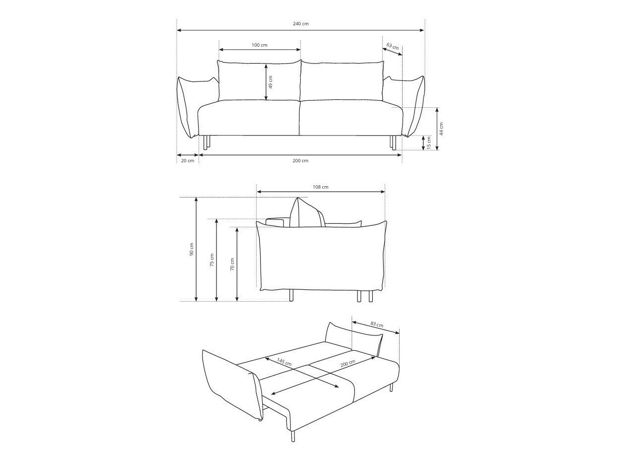 Slaapbank Kingston 131 (Horizon 38)