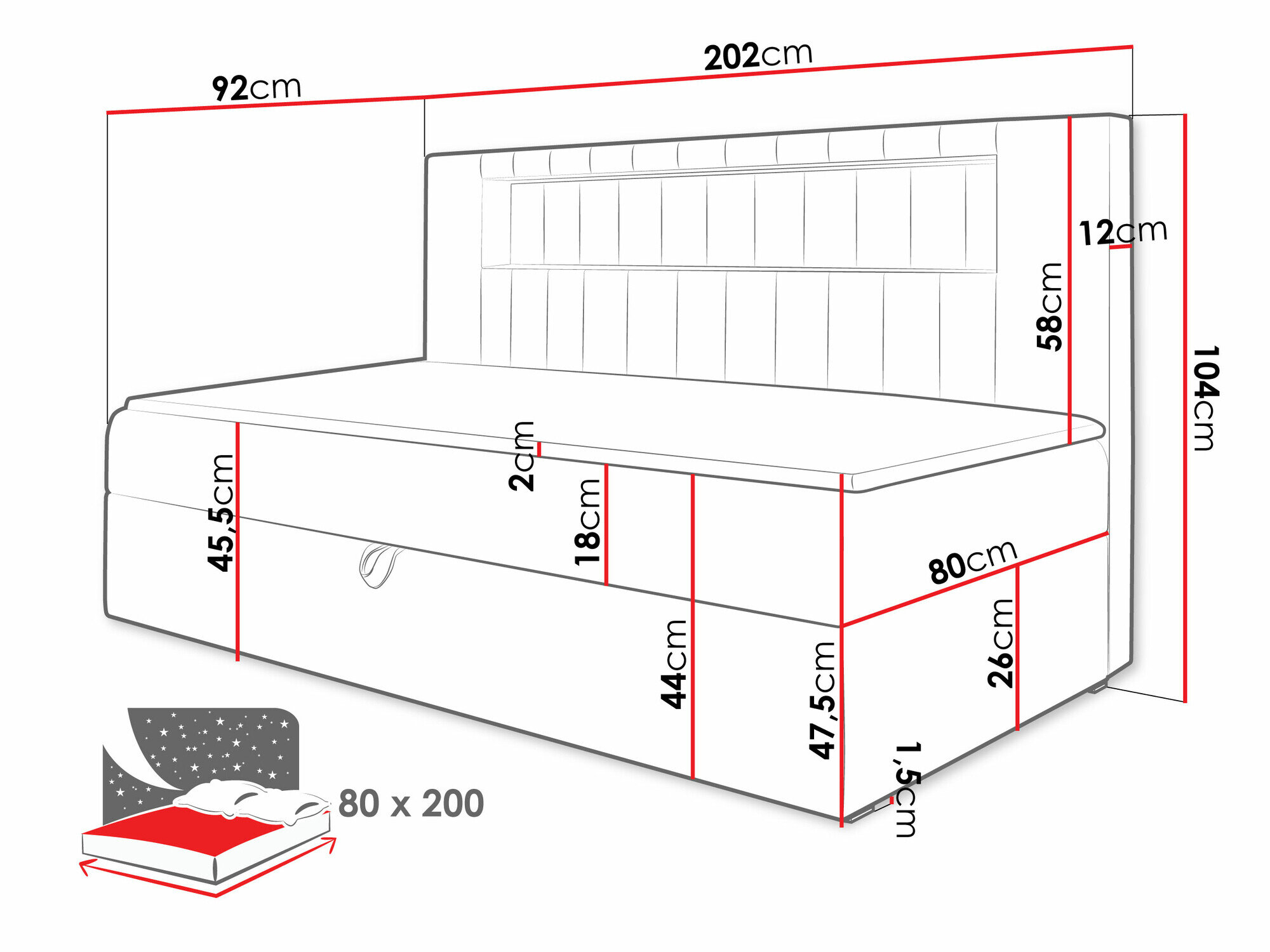 Boxspring Lucus IV (Soft 017 + Fresh 1)