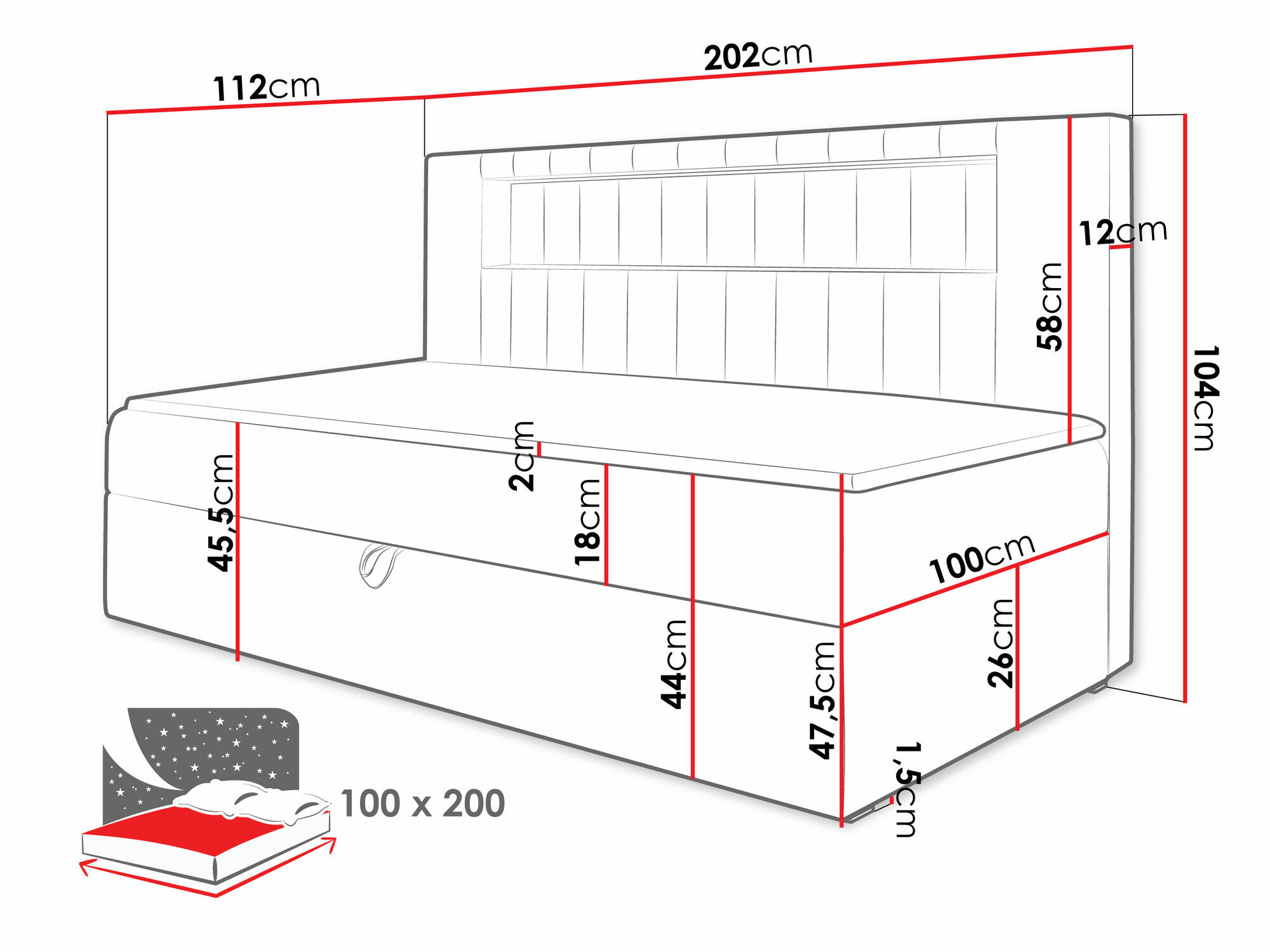 Lit boxspring Lucus IV (Soft 017 + Fresh 1)