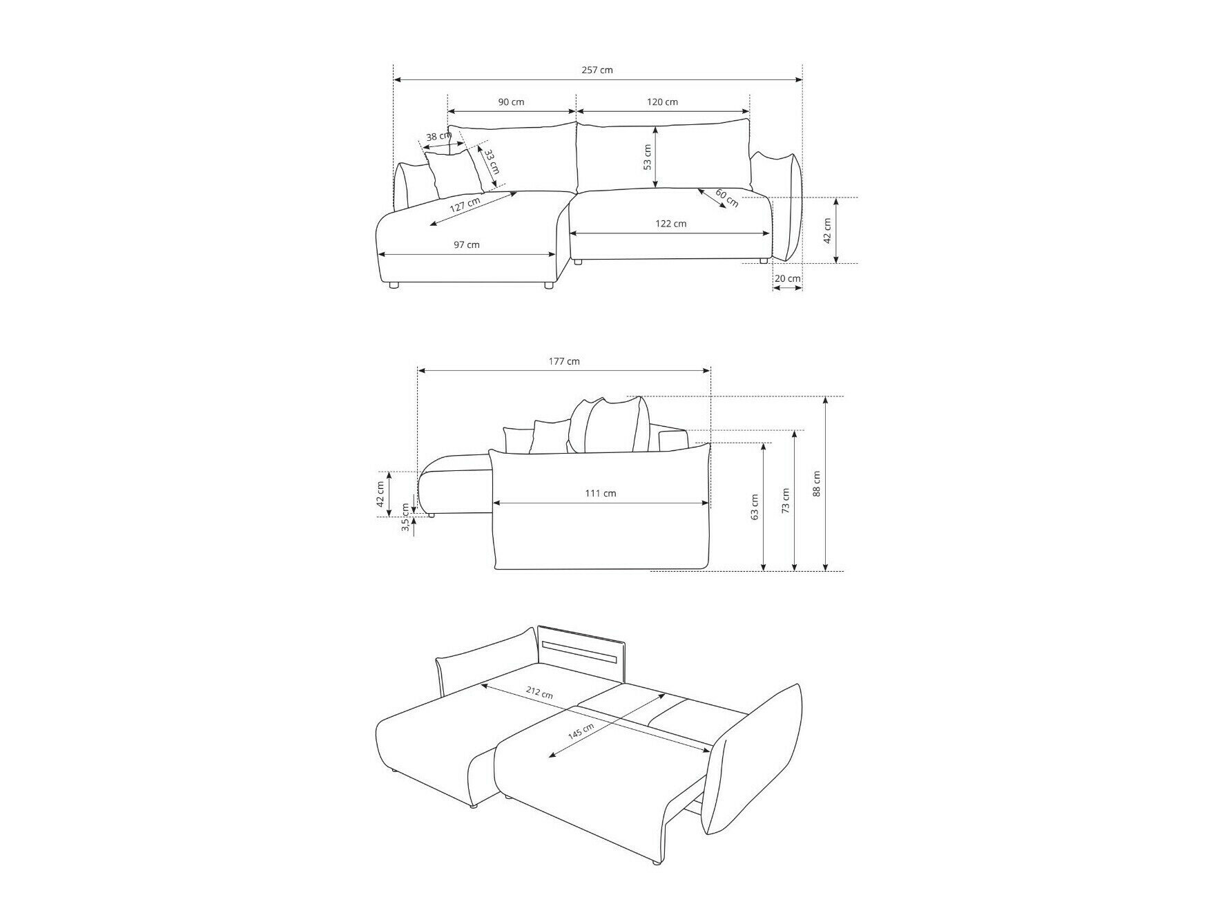 Hjørnesofa Kingston 153 (Tilia 01)
