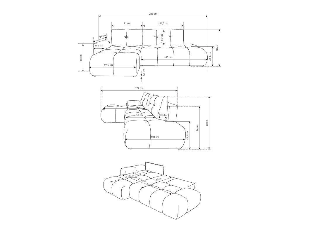 Hjørnesofa Kingston 156 (Perfect Harmony 01)