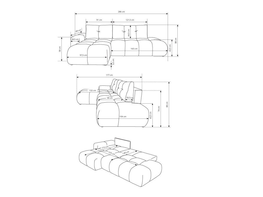Hjørnesofa Kingston 156 (Perfect Harmony 01)