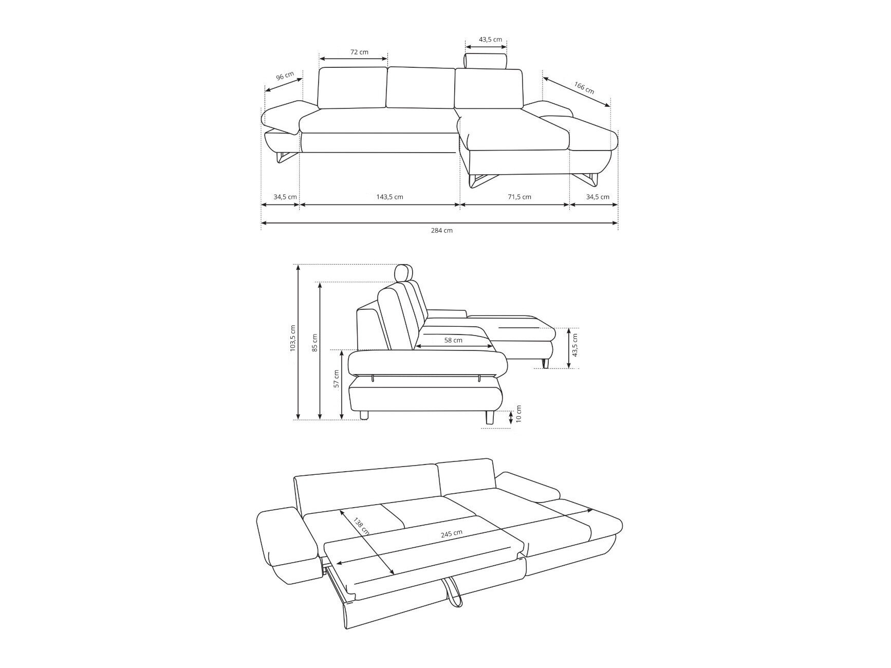 Hjørnesofa Kingston 161 (Avra 17)