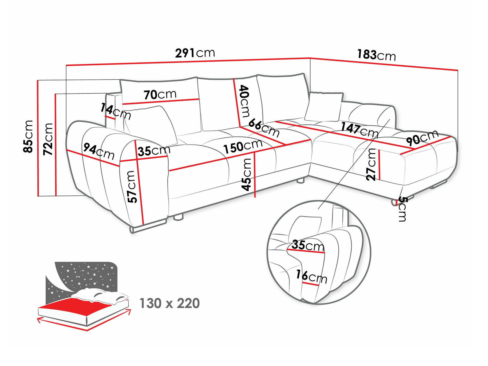Hjørnesofa Camden 100 (Velo 623)