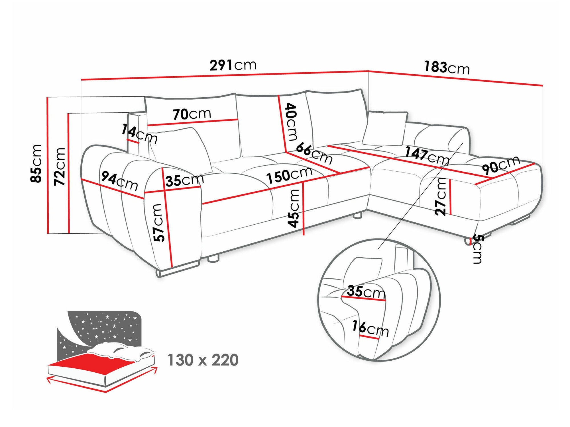 Hjørnesofa Camden 100 (Velo 626)