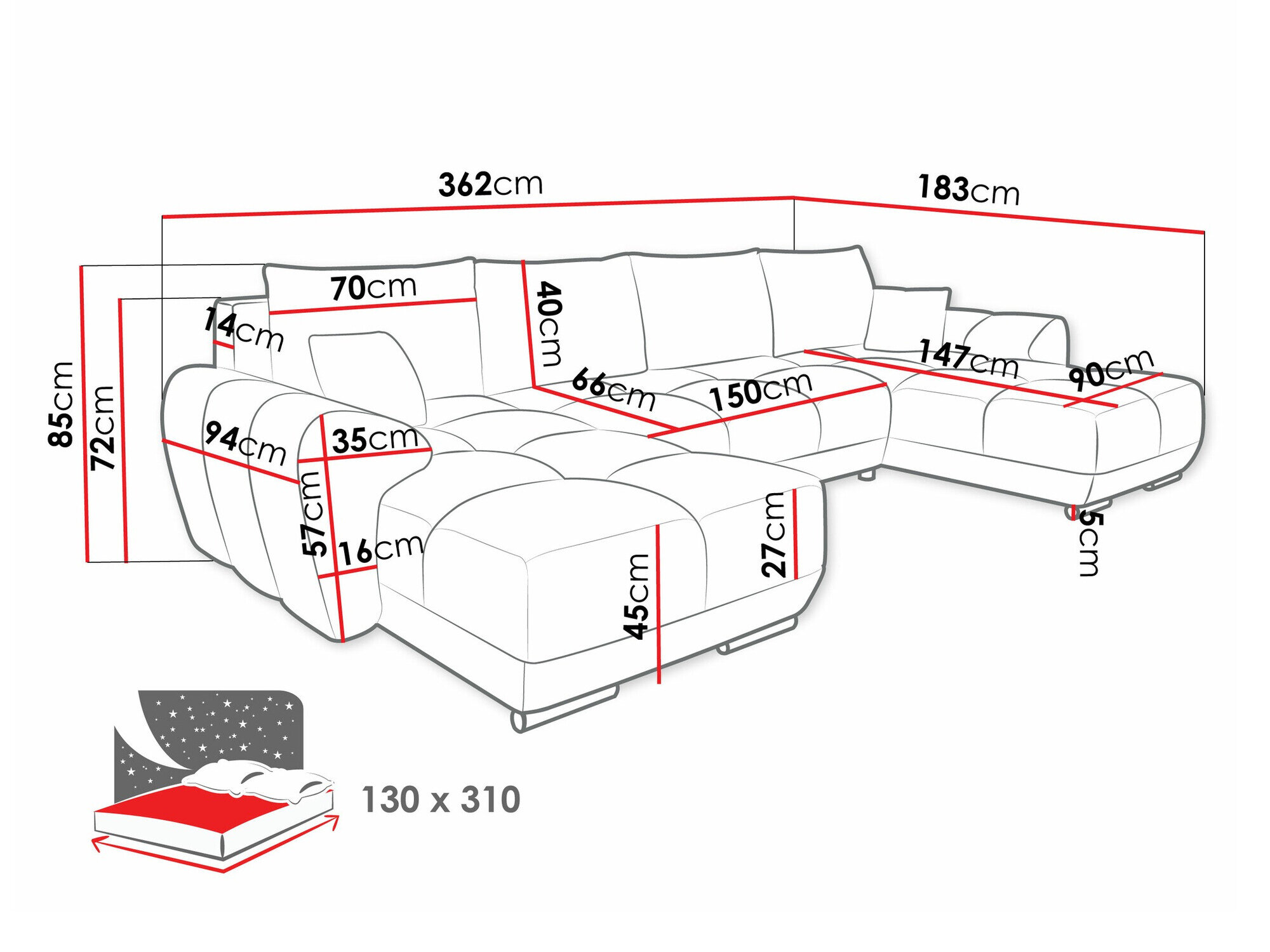 Hjørnesofa Camden 101 (Velo 635)