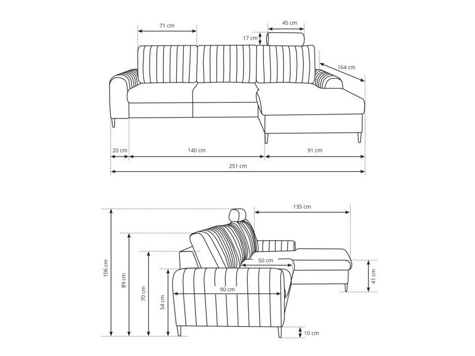 Hjørnesofa Kingston 163 (Velluto 25)