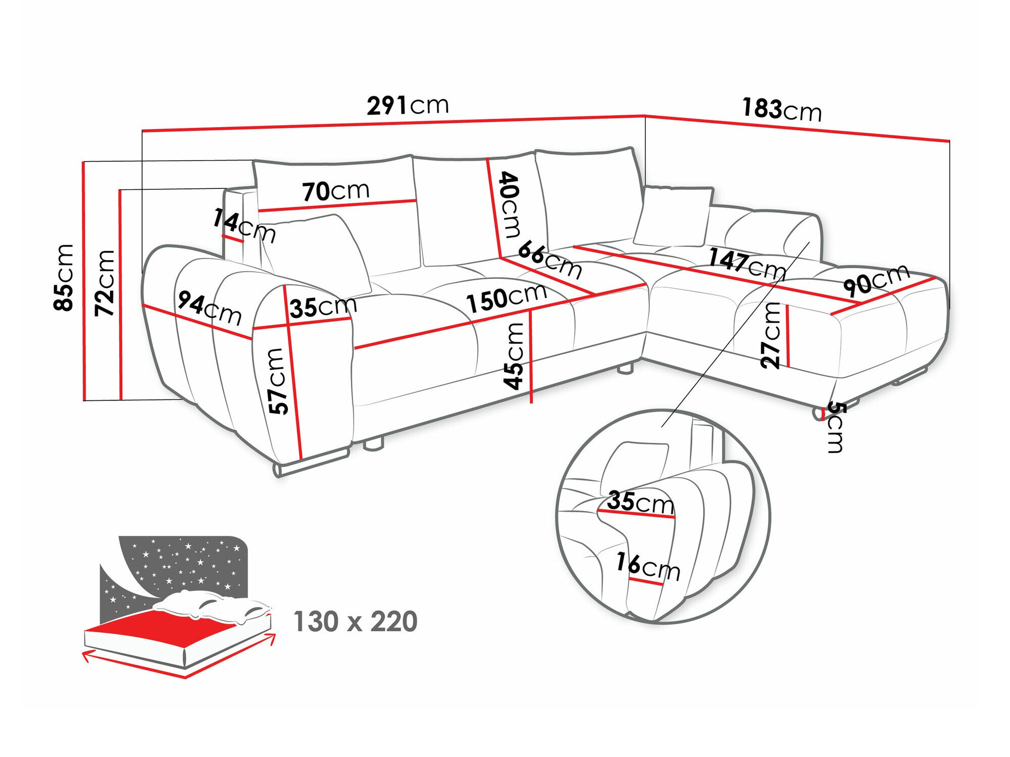 Hjørnesofa Signis (Velo 627)