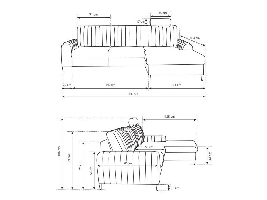 Hoekbank Kingston 163 (Loft 2)