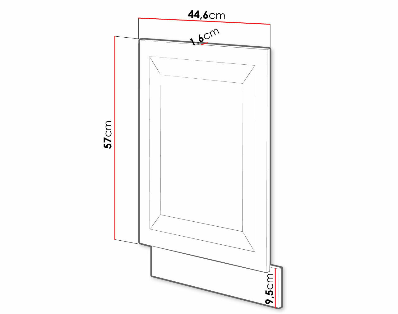 Dør til opvaskemaskine Retro White 144