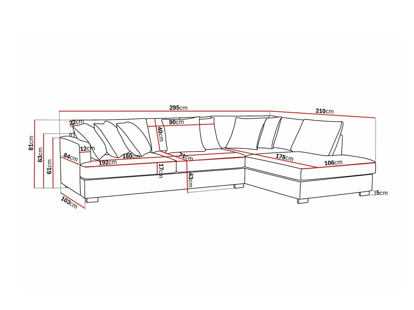 Hjørnesofa Tivsoe 102 (Storm 02)
