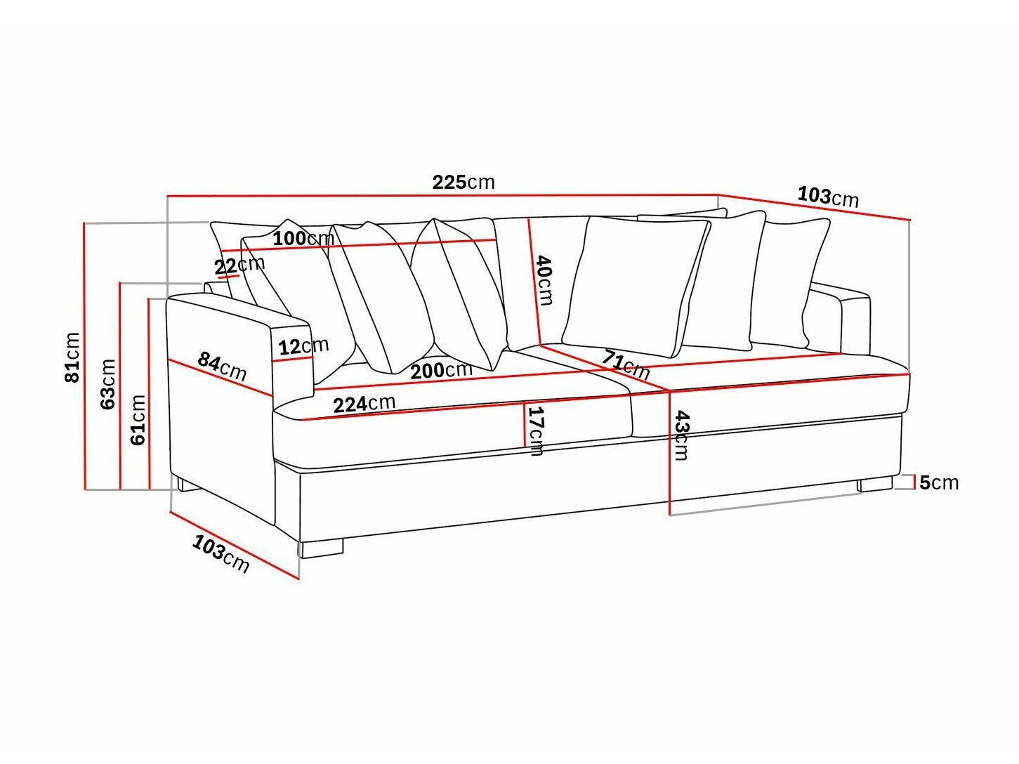 Sofa Tivsoe 100 (Storm 02)