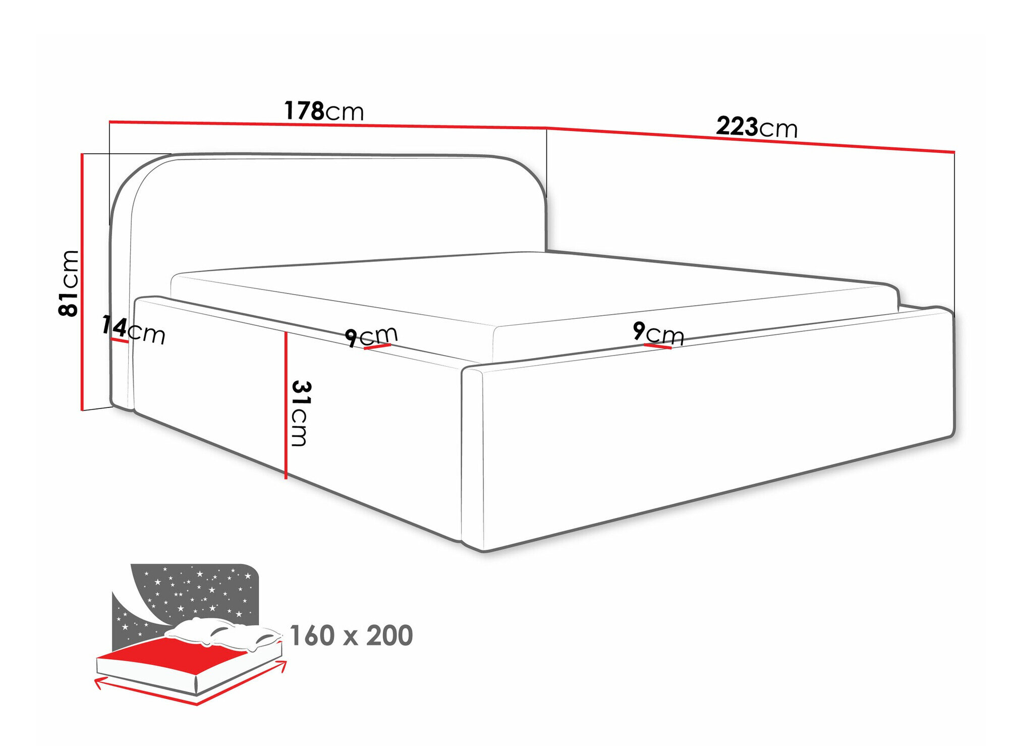 Bed Comfivo Inventio (Abriamo 03)