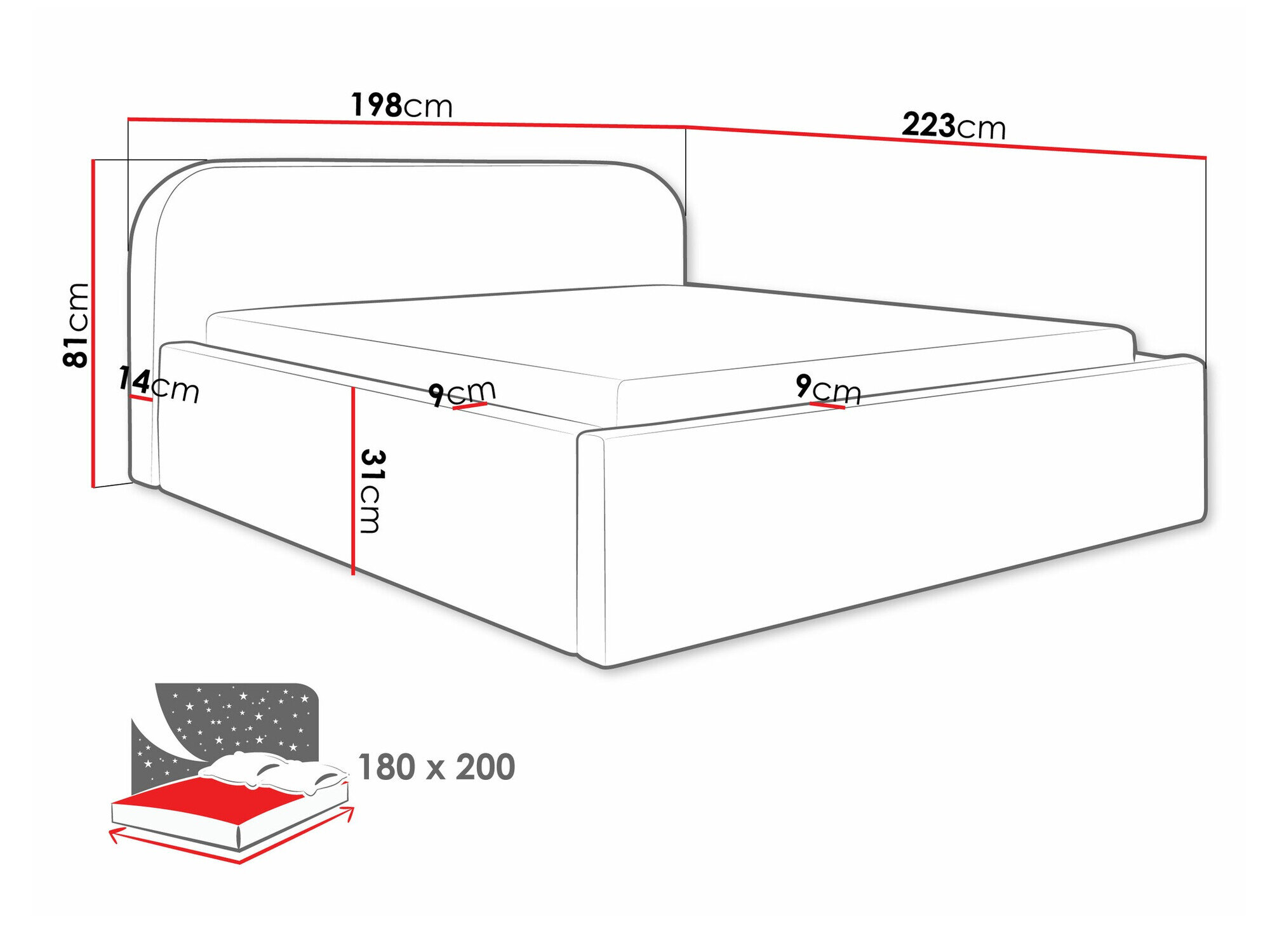 Bed Comfivo Inventio (Abriamo 03)