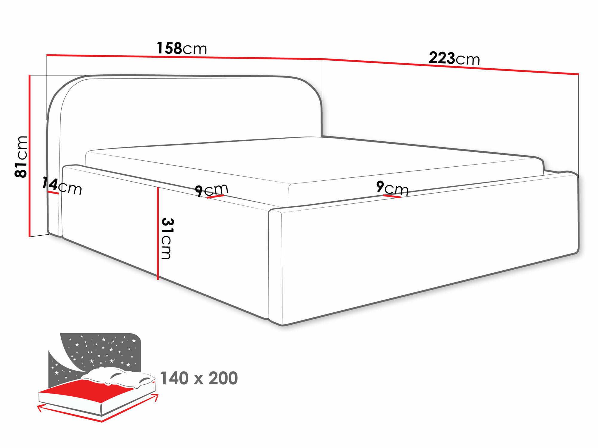 Bed Comfivo Inventio (Abriamo 04)