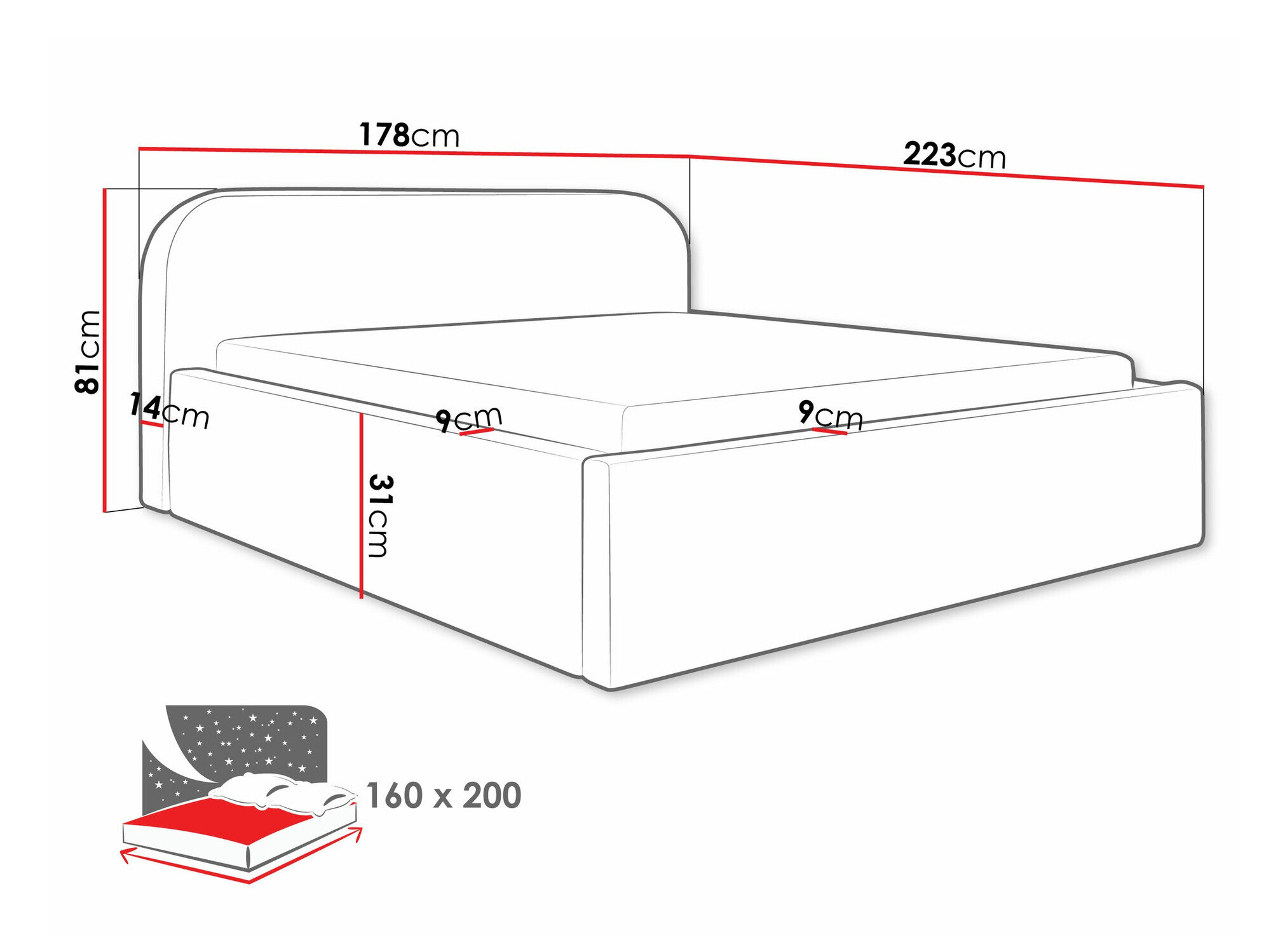Bed Comfivo Inventio (Abriamo 04)