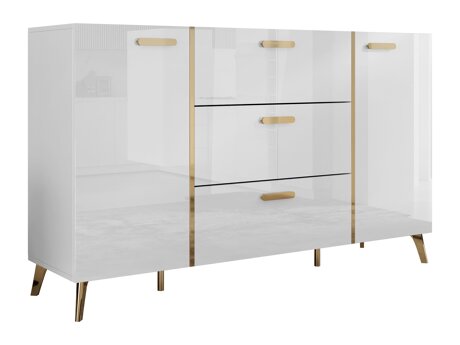 Kommode Comfivo Teslomo 109 (Hvid + Glansfuld hvid)