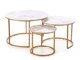 Salontafel set Houston 1884 (Gouden + Wit marmer)