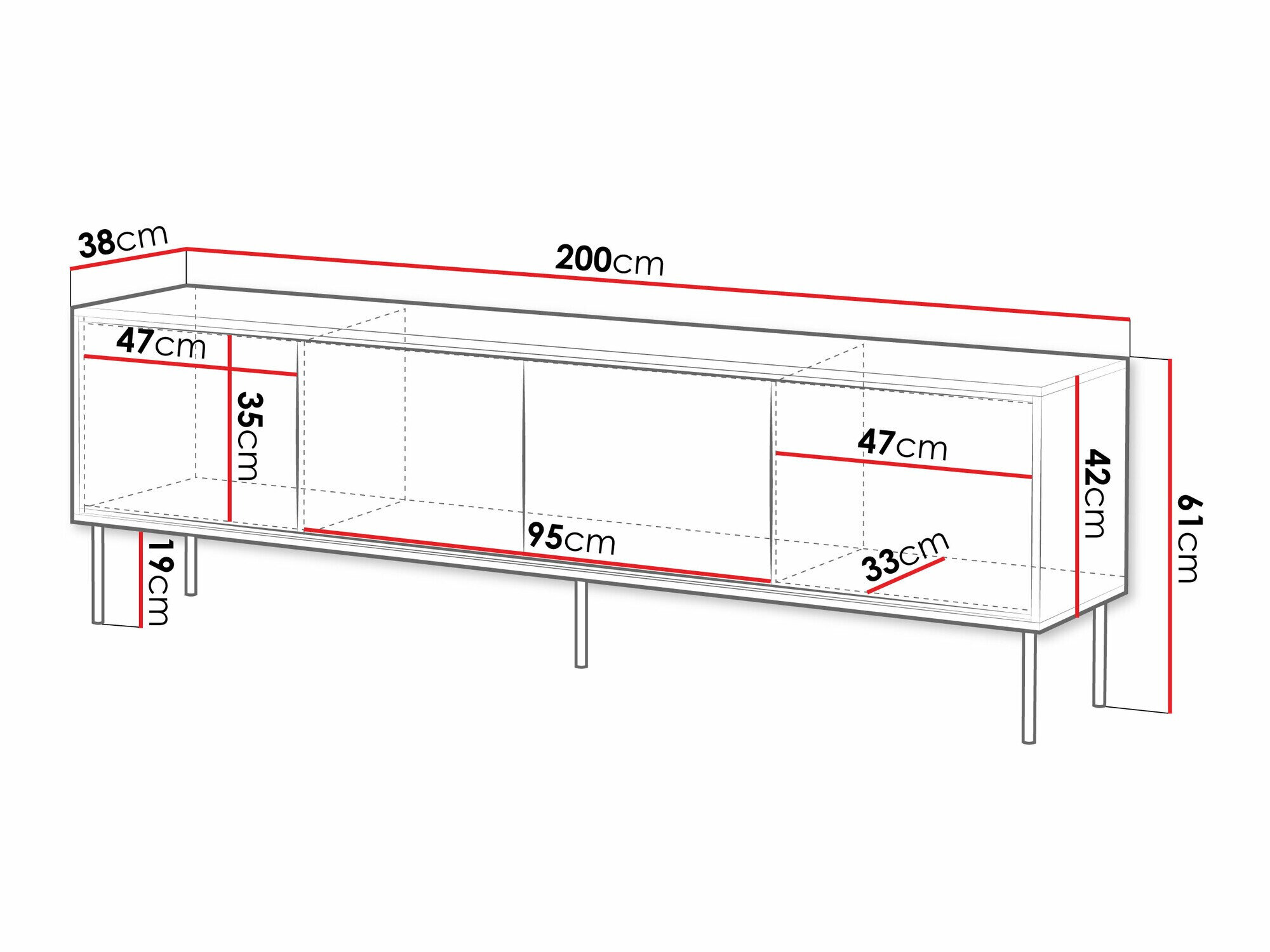 TV-bord Charlotte 209 (Kashmir)