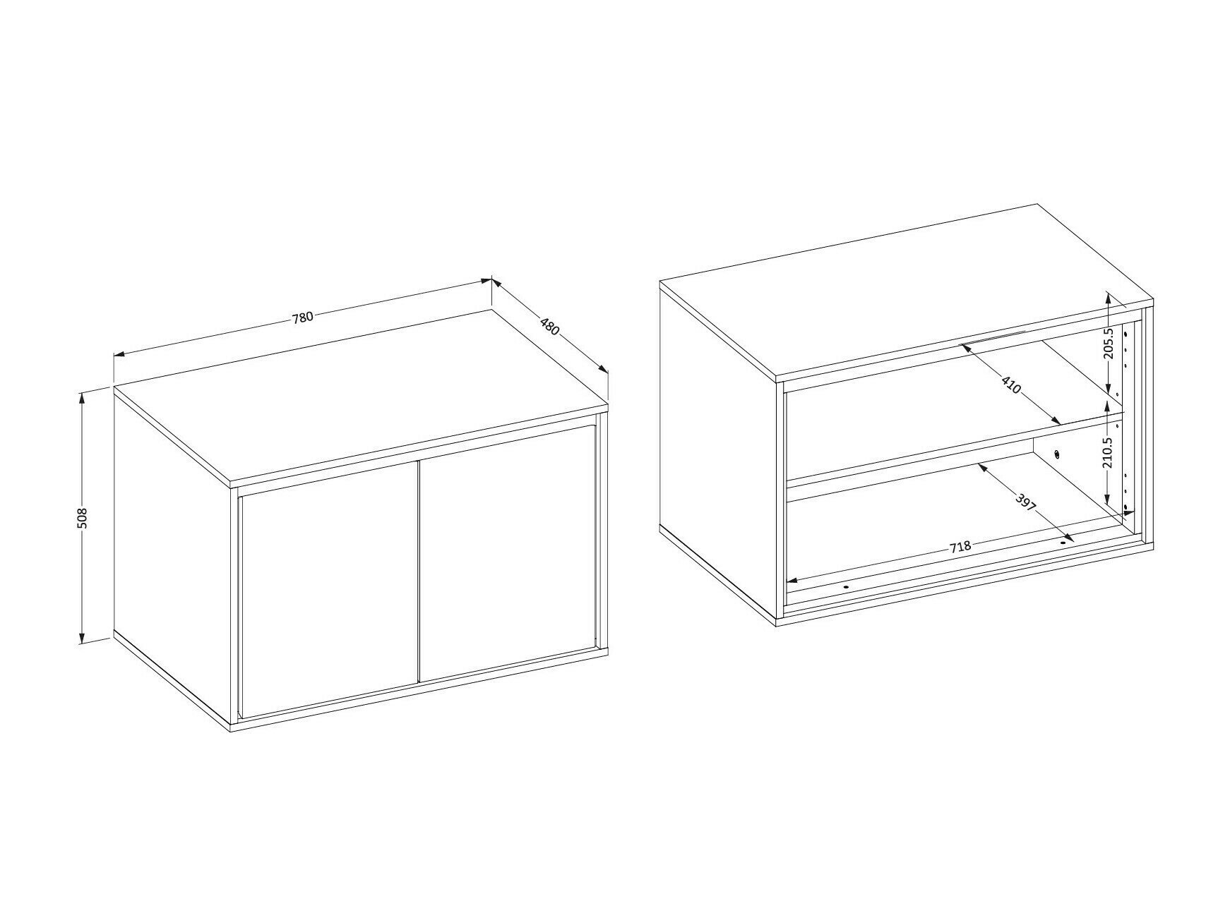 Vægbadeværelsesskab til håndvask Tecavu 103 (Congo)