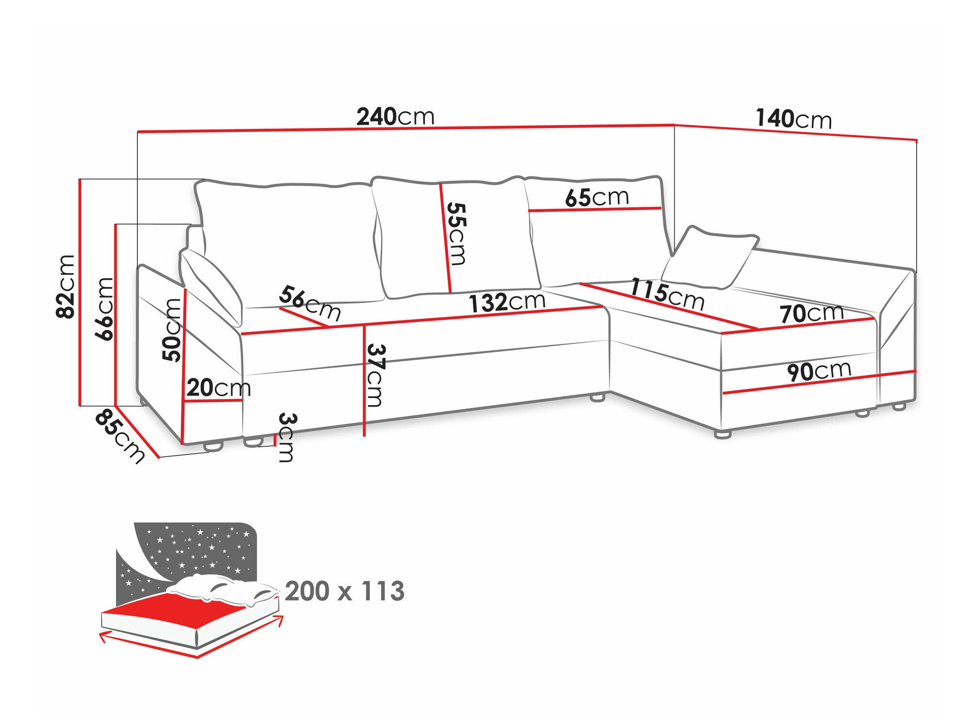 Hjørnesofa Memphis 104 (Poso 05)