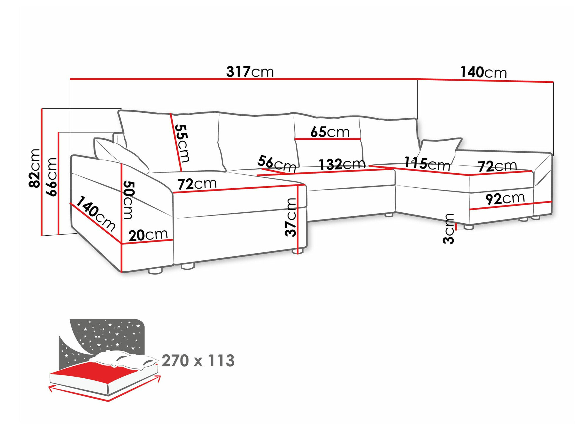 Hjørnesofa Memphis 131 (Kronos 09)