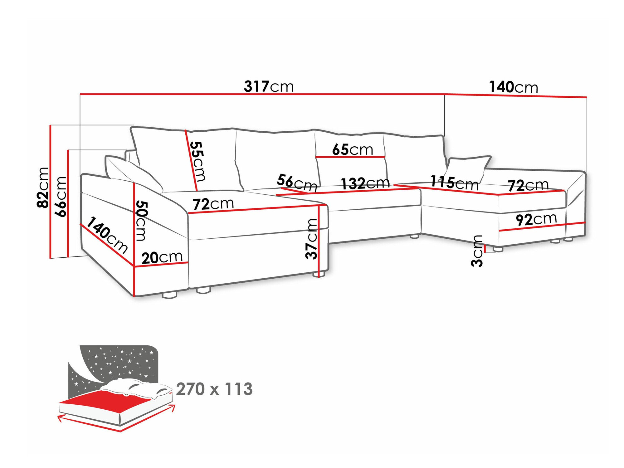 Hjørnesofa Memphis 131 (Kronos 29)