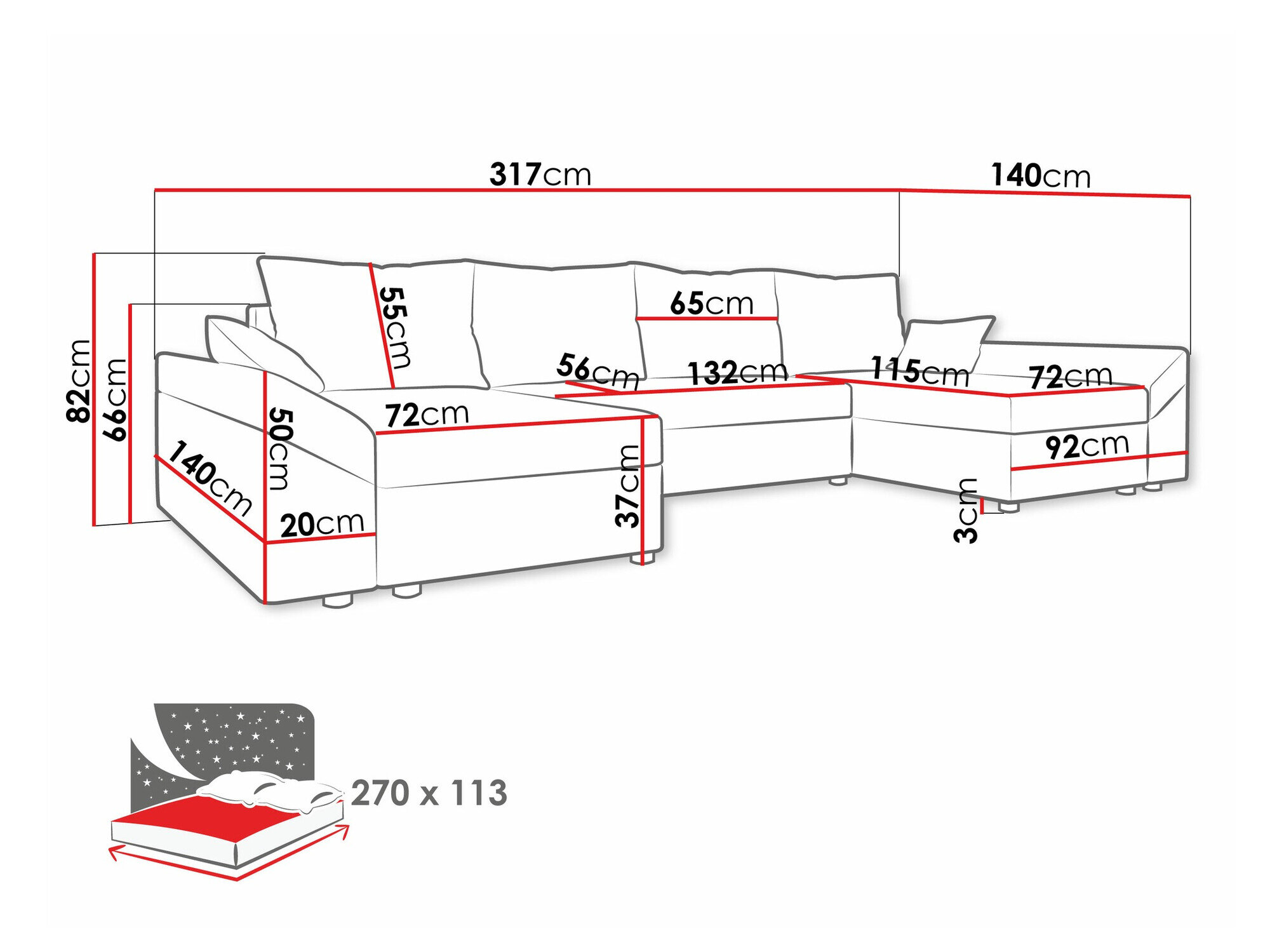 Hjørnesofa Memphis 131 (Muna 14 + Muna 10)