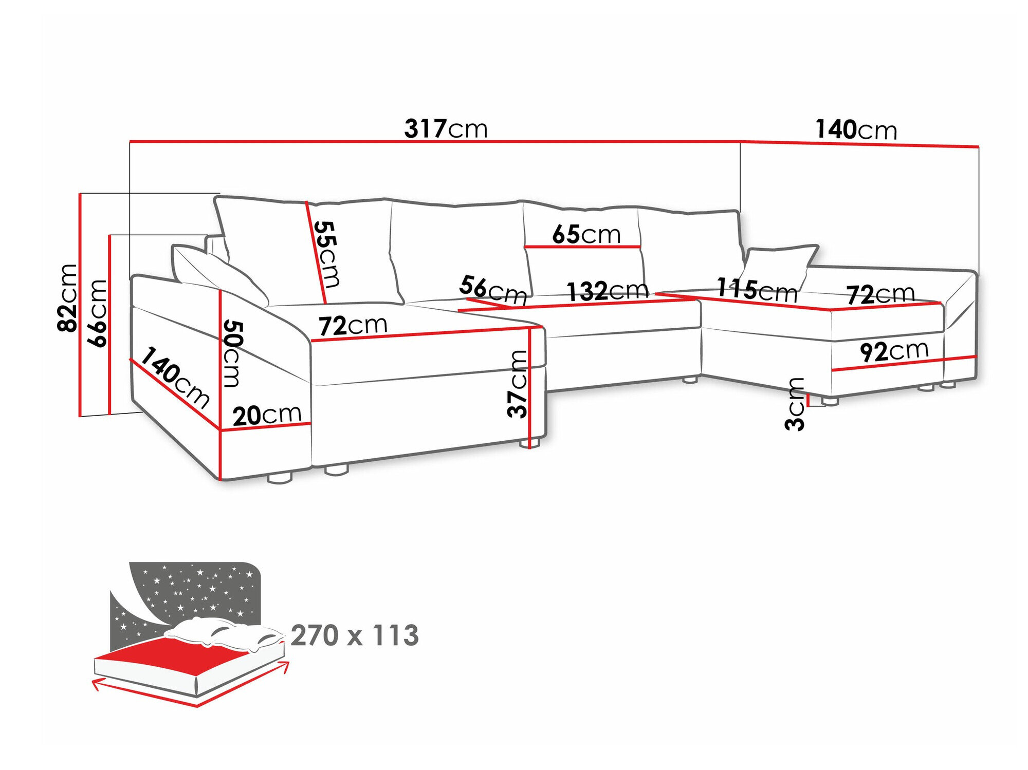 Hjørnesofa Memphis 131 (Paros 06)