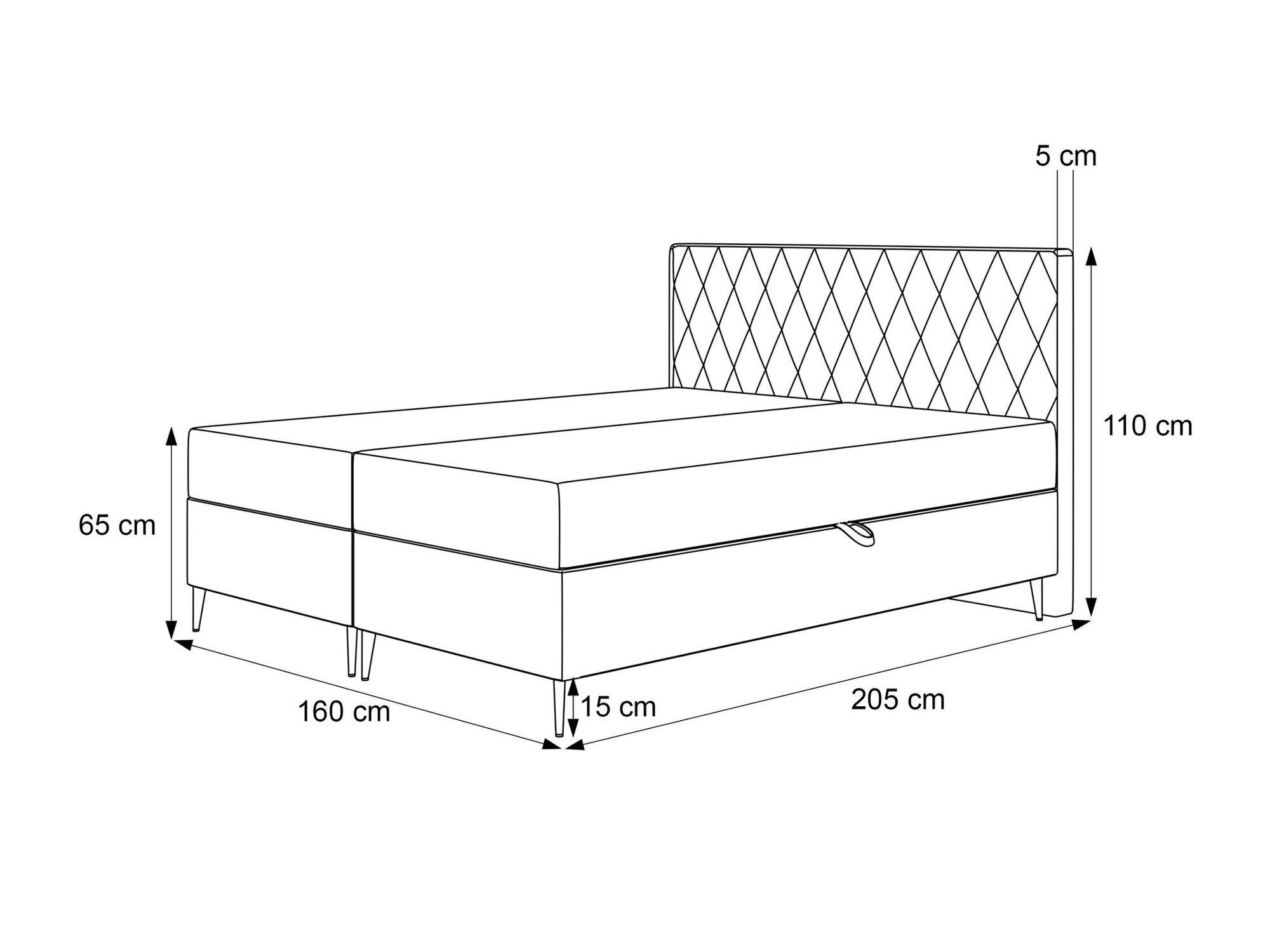 Boxspring Martinez 110 (Magic Velvet 2256)