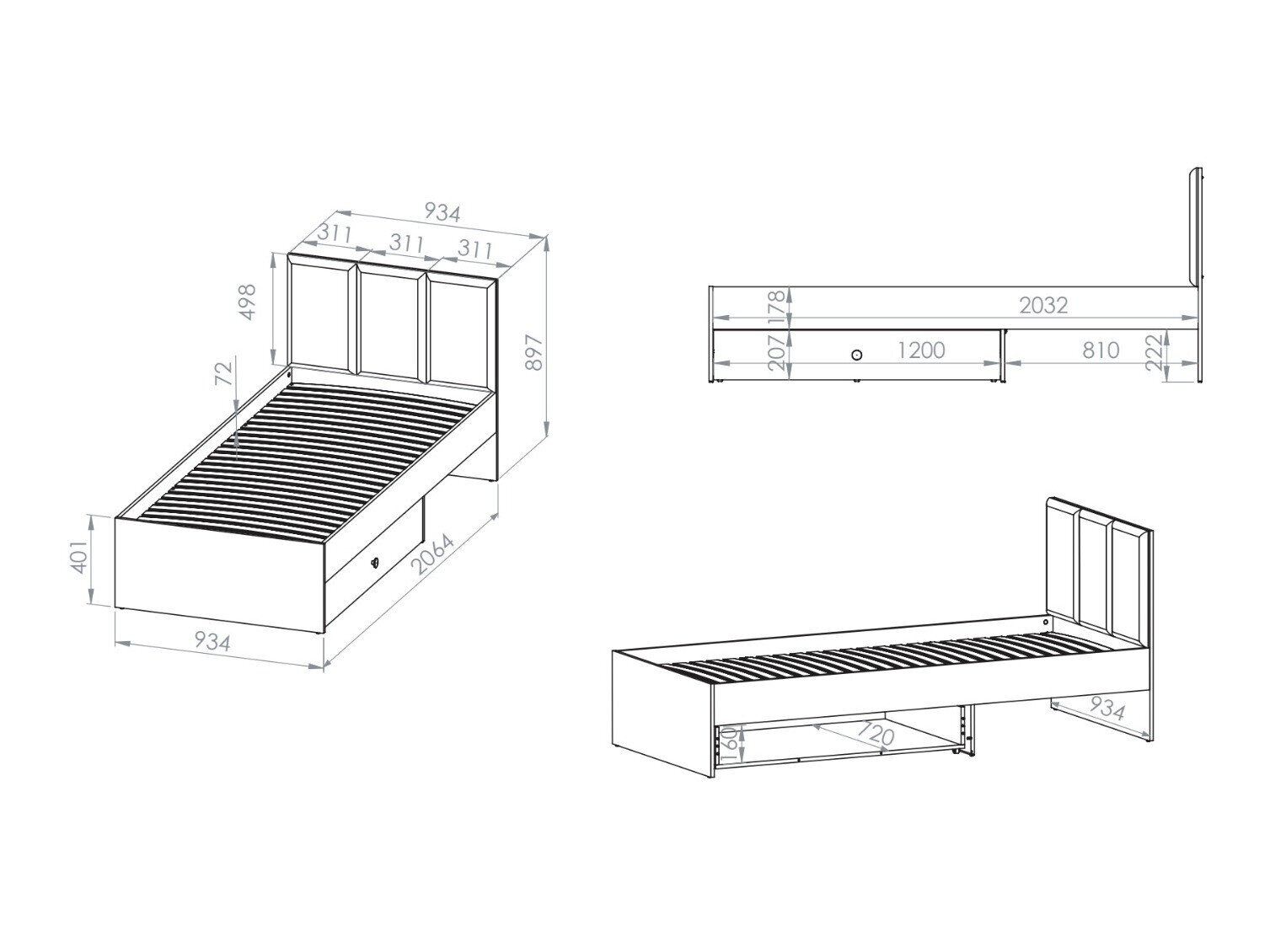 Bed Tortoli 110
