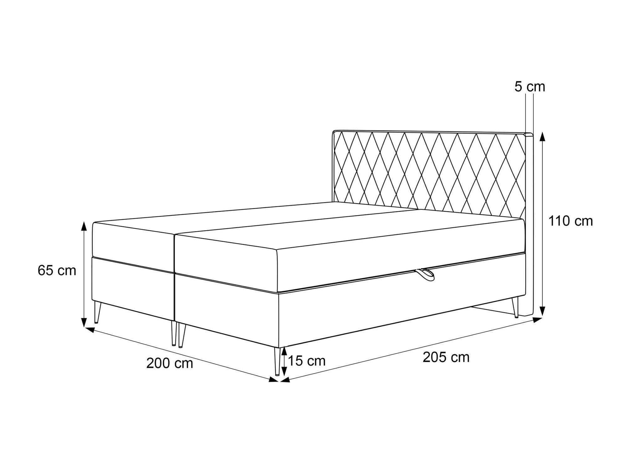 Boxspring Martinez 110 (Magic Velvet 2210)