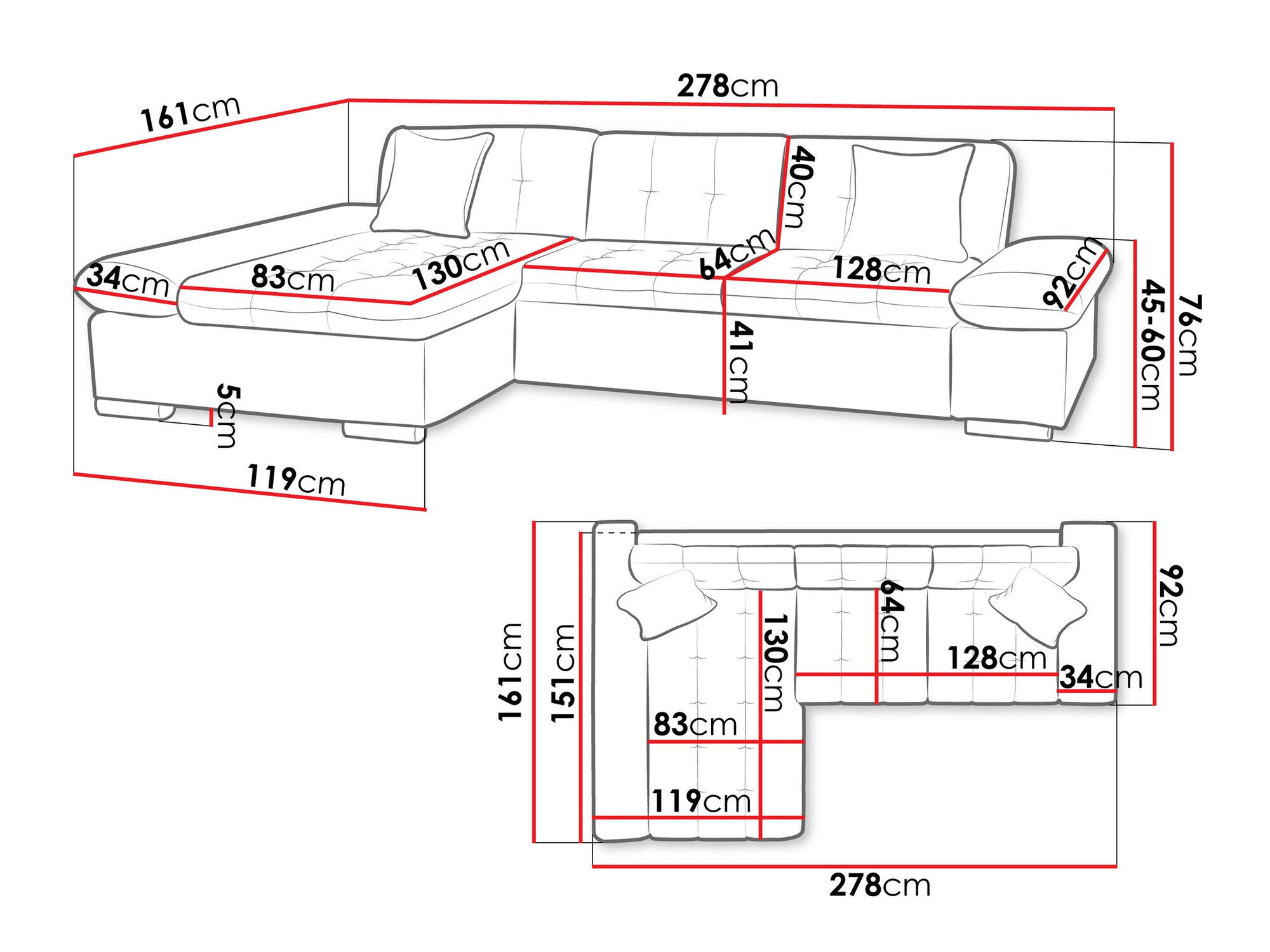 Hjørnesofa Comfivo Serenitas (Soft 011 + Soul 17)