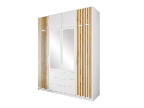 Kledingkast Collis II (Wit + Wotan eik)