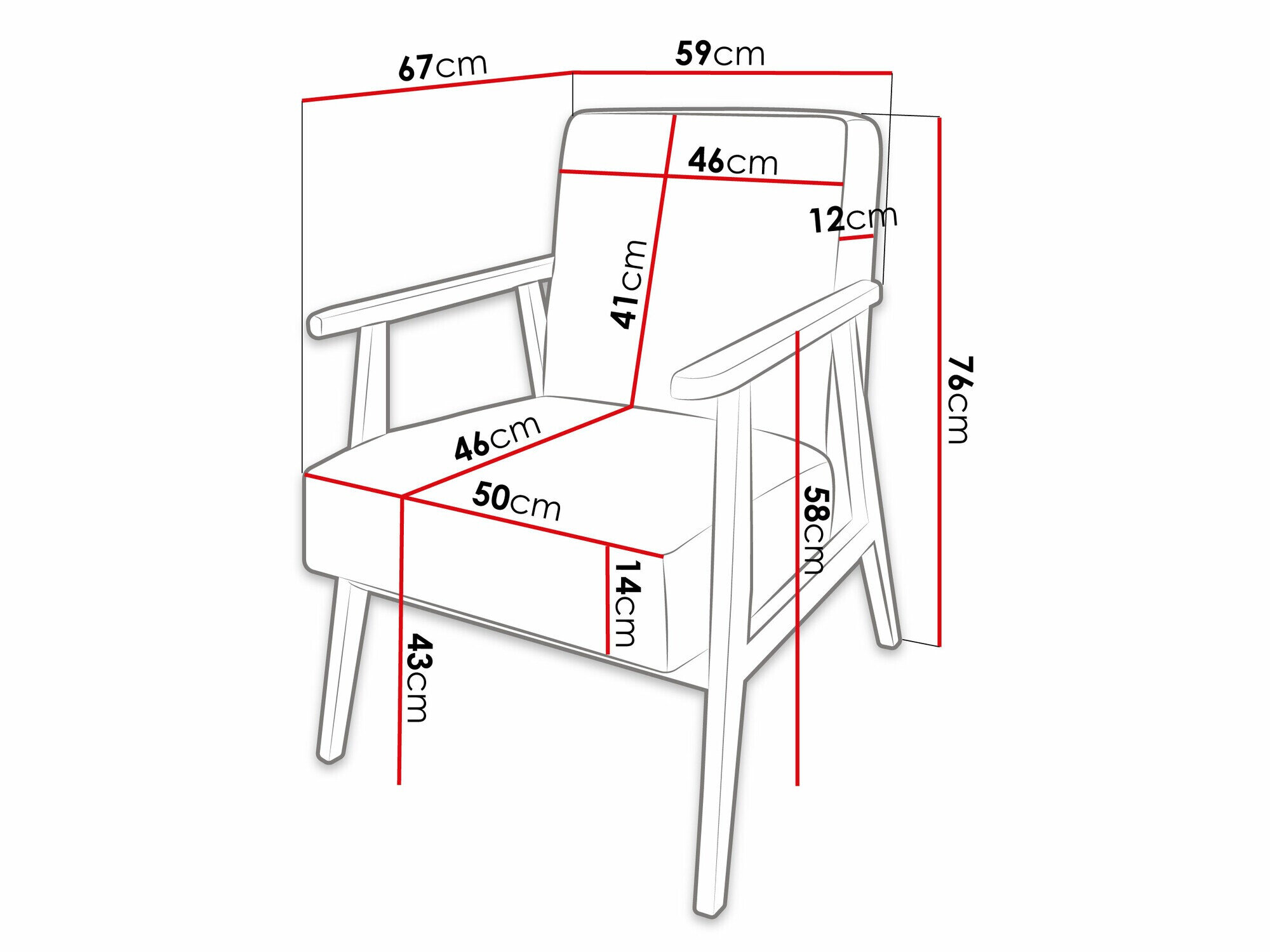 Lænestol Clovis 100 (Poso 02)