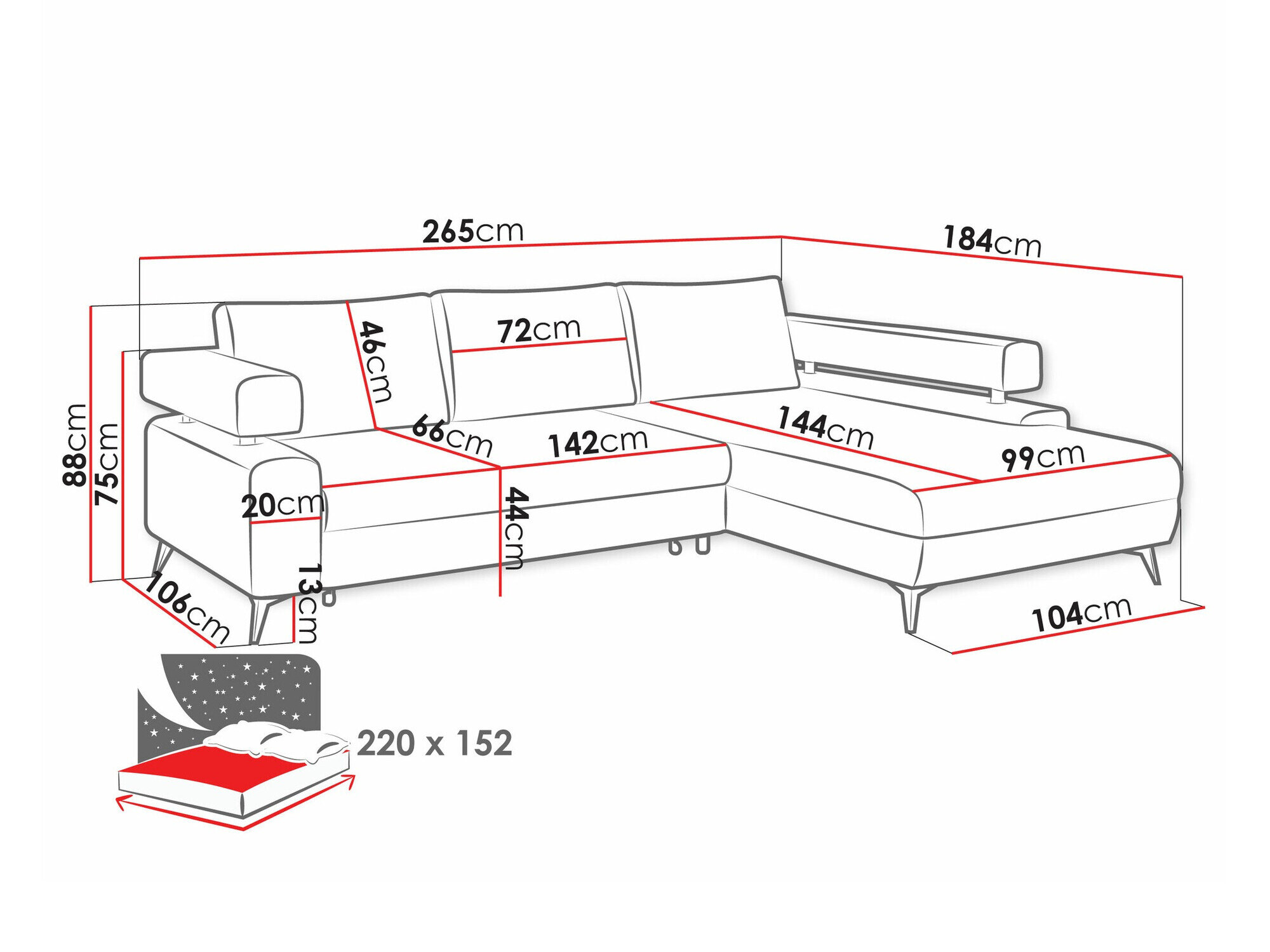 Hjørnesofa Lincoln 199 (Primo 05)