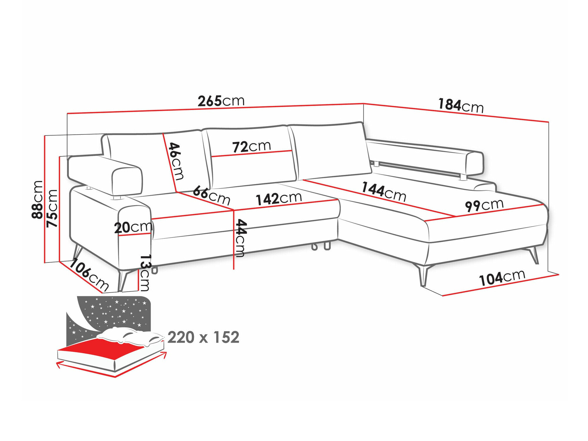 Hjørnesofa Lincoln 199 (Primo 61)