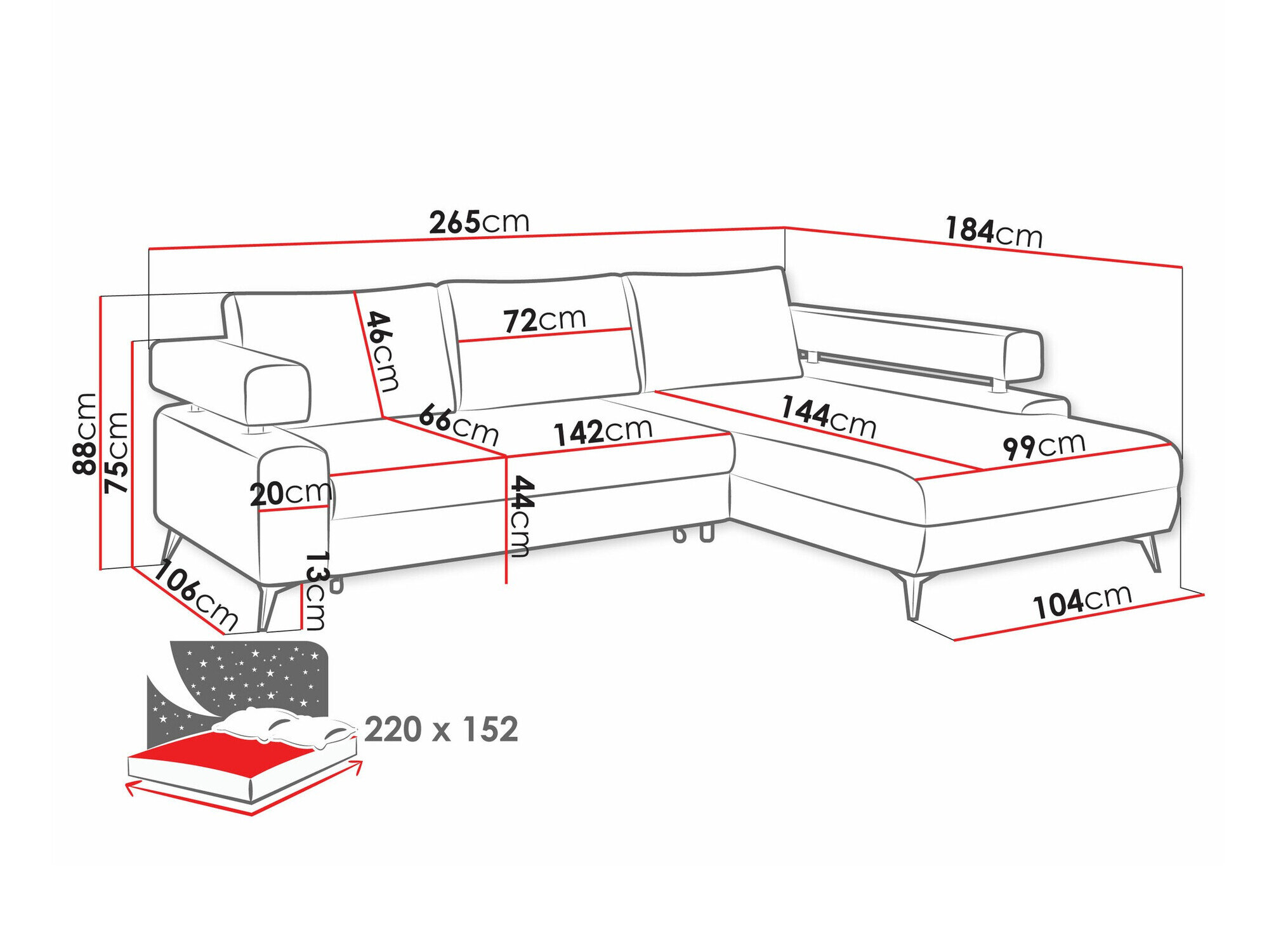 Hjørnesofa Lincoln 199 (Primo 84)